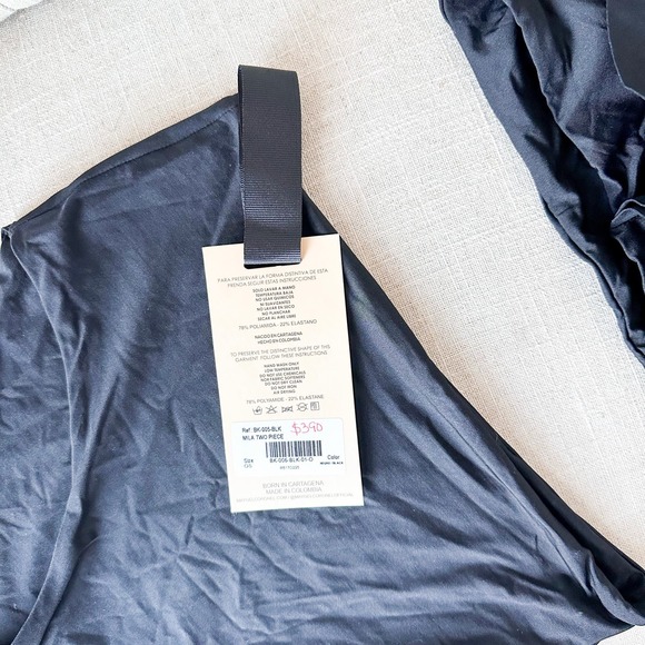 Maygel Coronel Black Mila Ruffle Two-Piece Bikini Swimsuit Set one size - Picture 11 of 15